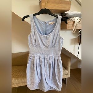 BCBGeneratiom Blue and pink striped dress
